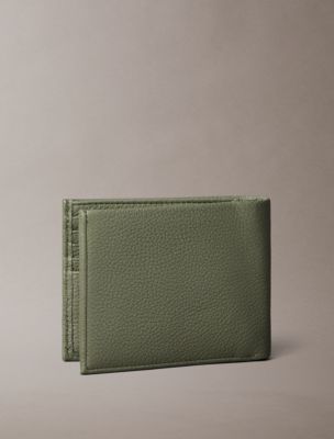 Pebble Grain Leather Bifold Wallet with Coin Pouch - thumbnail 4