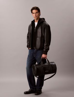 Мужская сумка Calvin Klein Bold Monologo Webbing Strap Weekender, цвет: Чёрный — фото 4