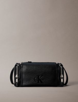 Мужская сумка Calvin Klein Embossed Monologo Zip Flight, цвет: Чёрный