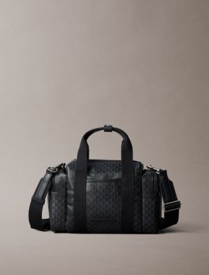 Coated Emblem Logo Crossbody Bag, Black