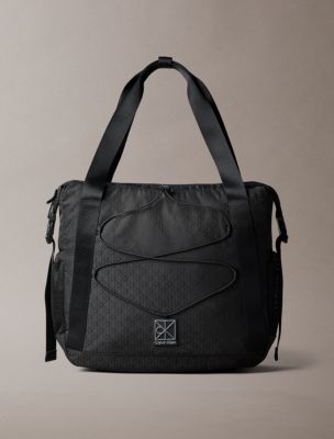 Utility Emblem Logo Tote Bag, Black