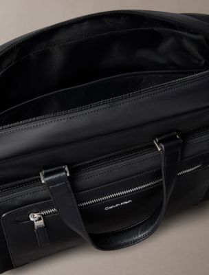 Мужская сумка Calvin Klein Raised Logo Slim Commuter, цвет: Чёрный — фото 3