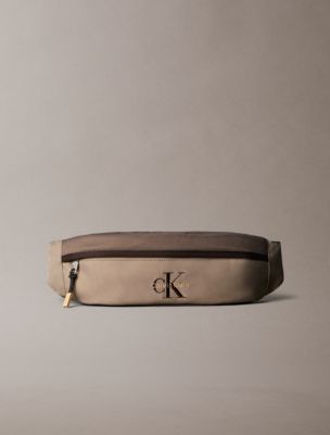 Мужская сумка Calvin Klein Bold Monologo Colorblock Belt, цвет: Пустынный серо-коричневый — фото 1