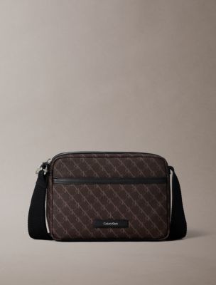 Embossed Monogram Camera Bag, Mulch/Iron Aop