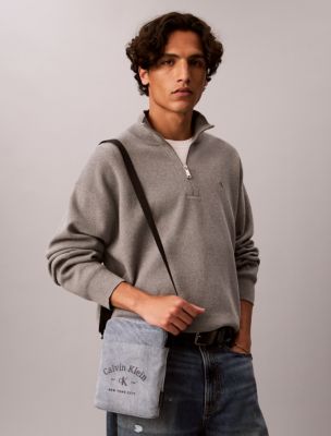 Мужские сумки Calvin Klein Arch Logo Denim Reporter — фото 4