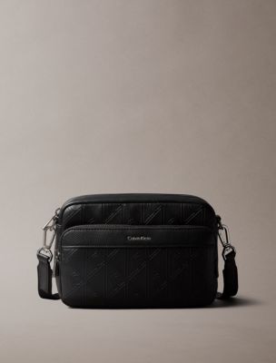 Мужская сумка Calvin Klein Debossed Emblem Logo Camera, цвет: Чёрный — фото 1