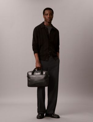 Мужская сумка Calvin Klein Coated Emblem Logo Commuter, цвет: Чёрный — фото 4