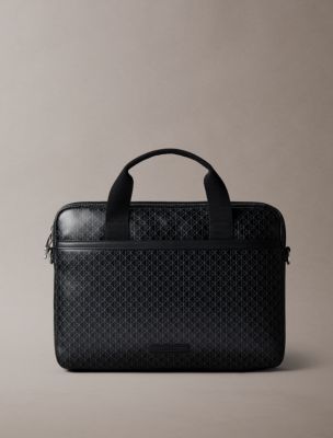 Мужская сумка Calvin Klein Coated Emblem Logo Commuter, цвет: Чёрный — фото 1