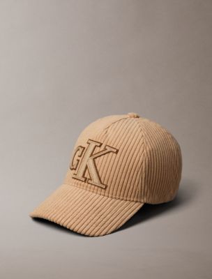 Monogram Corduroy Baseball Cap, Tigers Eye