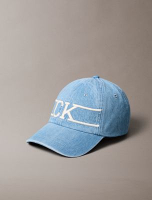 Denim Varsity Monogram Logo Baseball Cap