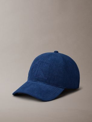 Corduroy Monogram Logo Cap, Pageant Blue