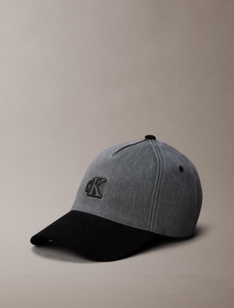 Calvin Klein Denim Corduroy Monogram Cap