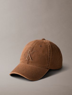 Embroidered Monogram Garment-Dyed Cap, Rain Drum