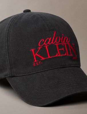 Мужская кепка Calvin Klein Embroidered CK Logo Washed Denim, цвет: Чёрный — фото 3