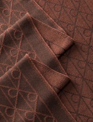 Мужской шарф Calvin Klein Tonal Emblem Logo Wool Blend, цвет: Delicioso — фото 2