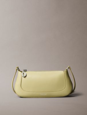Long Zip Crossbody Bag, Mint Tea