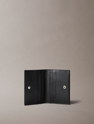 Женский кошелёк Calvin Klein Minimal Monogram Flap Card Case, цвет: Чёрный — фото 3