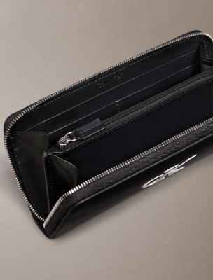 Женский кошелёк Calvin Klein Bold Monogram Long Zip Wallet, цвет: Чёрный — фото 2