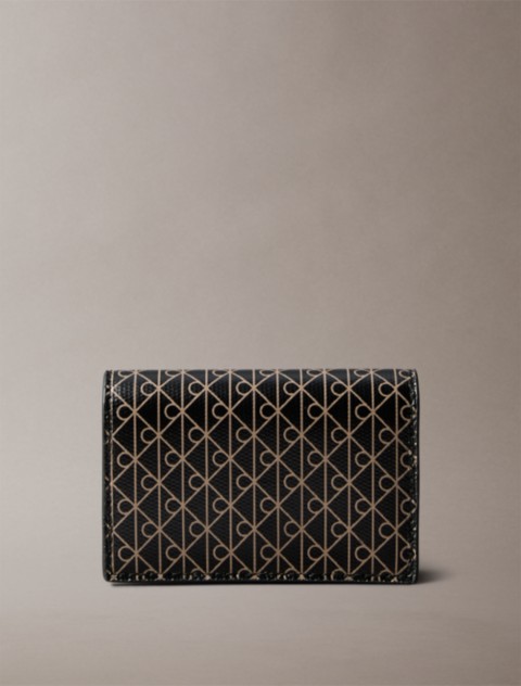 Женские кошельки Calvin Klein Allover Emblem Logo Accordion Card Case