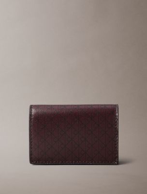 Allover Monogram Logo Accordion Card Case, Fudge