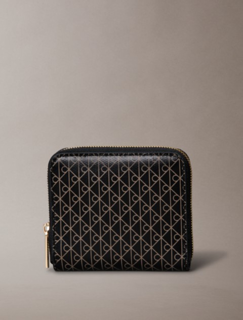 Женские кошельки Calvin Klein Allover Monogram Square Zip Wallet