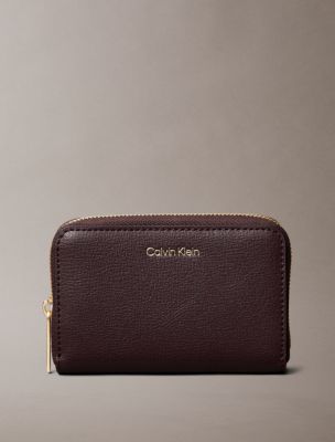 Foil Logo Square Zip Wallet, Fudge/Espresso