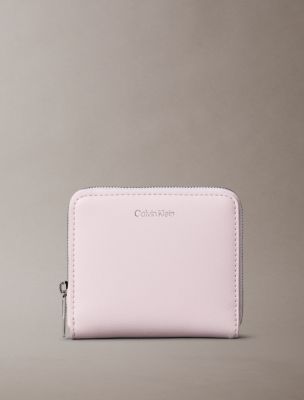 Foil Logo Square Zip Wallet, Cradle Pink
