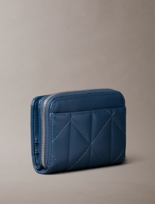 Quilted Emblem Logo Zip Flap Wallet - thumbnail 4
