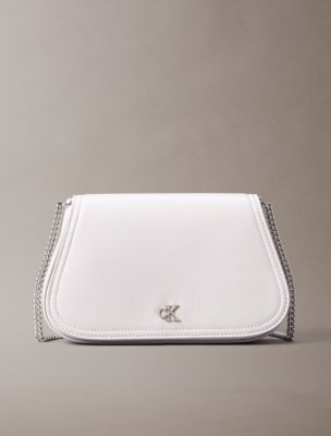 Curved Monogram Chain Wallet, Gray Lilac