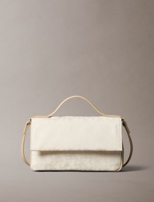Allover Monogram Flap Crossbody Bag, Natural Aop