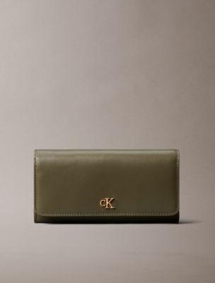 Monogram Hardware Long Wallet, Olive Night