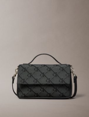 Monogram Jacquard Flap Phone Crossbody, Asphalt / Black Aop