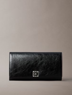 Emblem Logo Bifold Wallet, Black