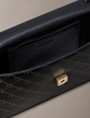 Женская сумка Calvin Klein Coated Monogram Phone Crossbody, цвет: Чёрный / Кофейный — фото 3
