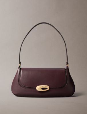 Top Flap Shoulder Bag, Fudge