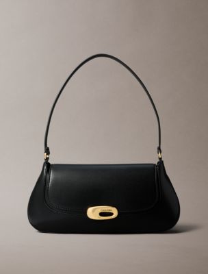 Top Flap Shoulder Bag, Black