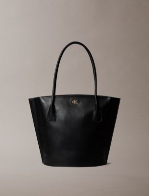 Monogram Logo Hardware Tote Bag, Black / Antique Light Gold