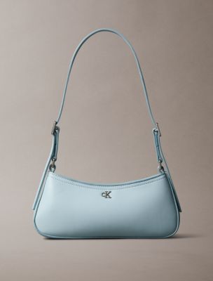Monogram Logo Hardware Shoulder Bag, Palest Blue