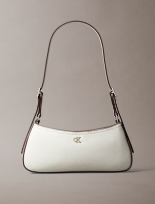 Monogram Logo Hardware Shoulder Bag, Lily White