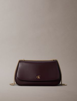 Monogram Hardware Chain Shoulder Bag, Fudge