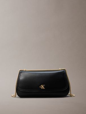 Monogram Logo Hardware Chain Shoulder Bag, Black / Antique Light Gold