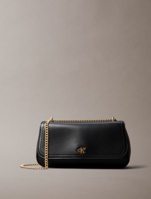 Monogram Logo Hardware Chain Small Shoulder Bag, Black / Antique Light Cold