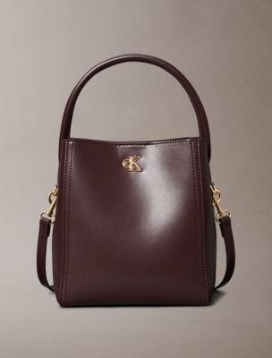 Monogram Logo Hardware Bucket Bag, Fudge