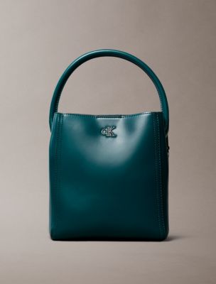 Monogram Logo Hardware Bucket Bag, Maya Blue