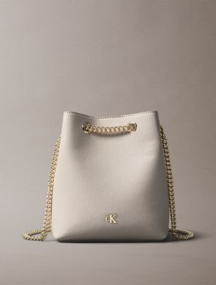 Minimal Monogram Bucket Bag, Chateau
