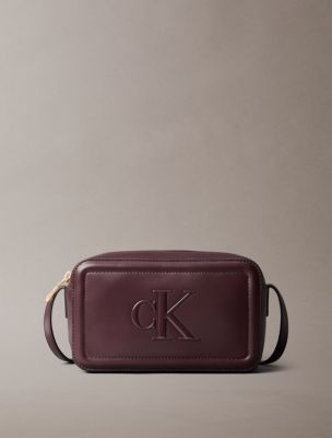 Embossed Monogram Logo Camera Bag, Fudge
