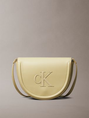 Embossed Monogram Logo Saddle Bag, Mint Tea