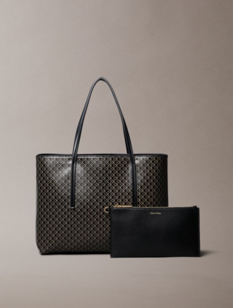 Женские сумки Calvin Klein Allover Emblem Logo Small with Pouch
