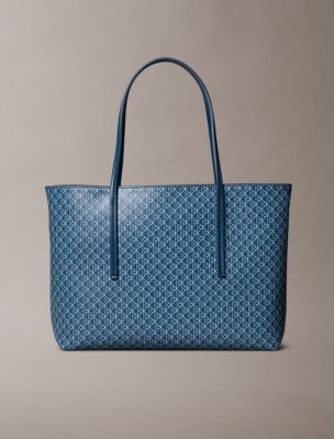 Allover Emblem Logo Small Tote Bag with Pouch, Key Largo Aop