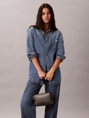 Женские сумки Calvin Klein Allover Emblem Logo Camera — фото 5